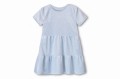 Błękitna sukienka dziewczęca z falbanką