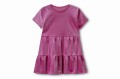 Sukienka dziewczęca z falbanką w kolorze ciemnego różu