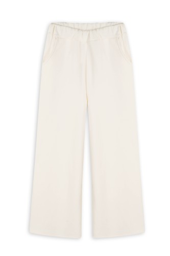 Szerokie spodnie dziewczęce białe/écru