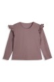 Bluzka dziewczęca z dzianiny prążkowanej