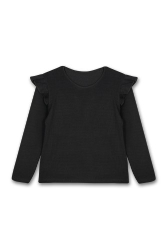 Bluzka dziewczęca z dzianiny prążkowanej