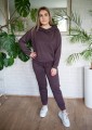Bluza damska z kapturem premium czekolada