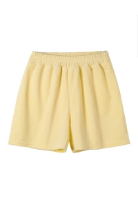 Spodenki dziecięce welurowe w kolorze żółtym