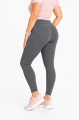 Legginsy bawełniane damskie maxi/plus size grafitowe jesień-zima