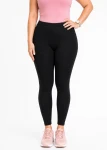 Legginsy Damskie Czarne Plus Size Jesień-Zima