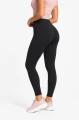 Legginsy damskie z prążka czarne