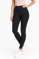 Legginsy damskie z prążka czarne