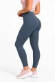 legginsy damskie prążkowane grafit