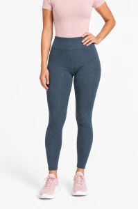 Legginsy Damskie Prążkowane Grafitowe