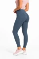 legginsy damskie prążkowane grafit