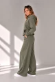 Spodnie Damskie Szerokie Khaki