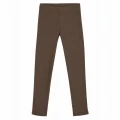 Legginsy Bawełniane Prążek Czekolada