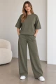 Bluza Damska Oversize 3/4 Rękaw Khaki