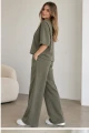 Bluza Damska Oversize 3/4 Rękaw Khaki