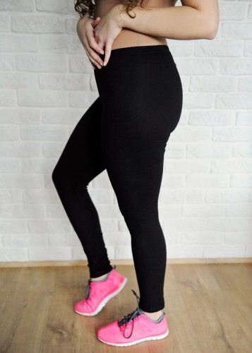 Legginsy damskie czarne/jesień-zima